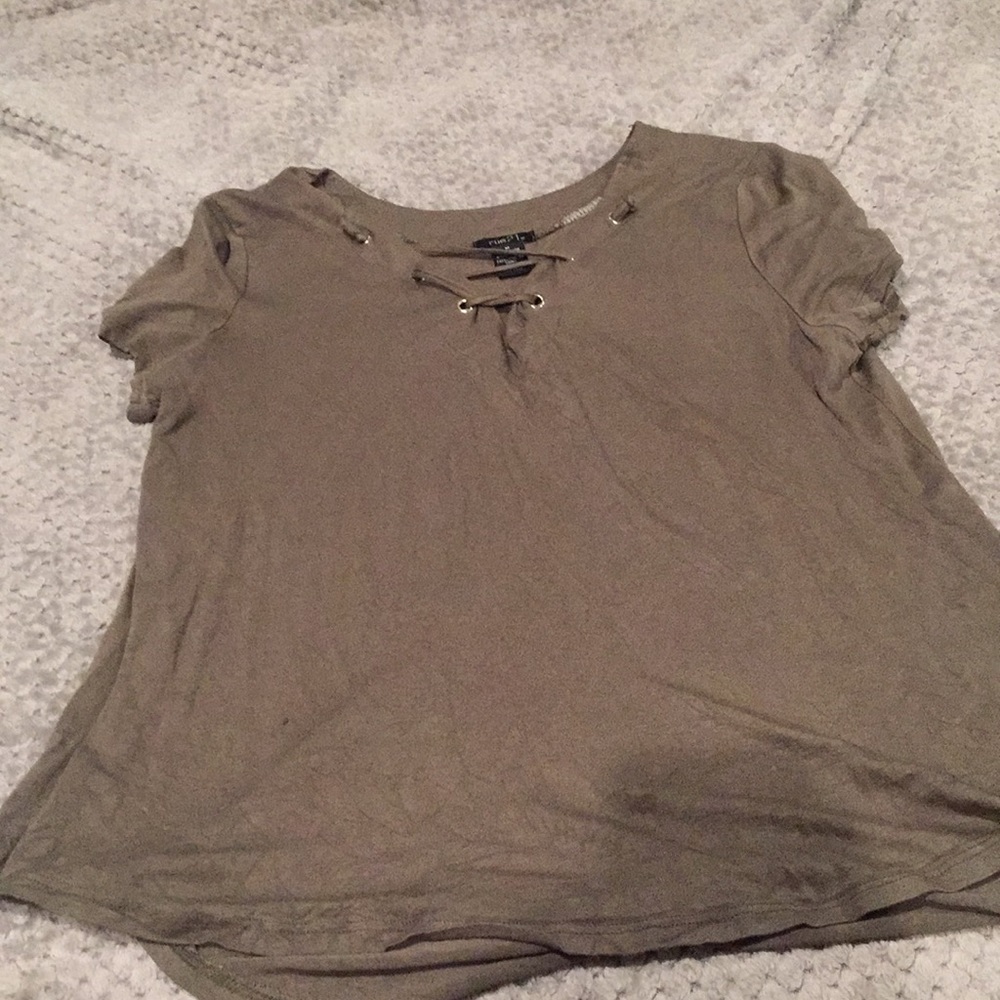Army green blouse